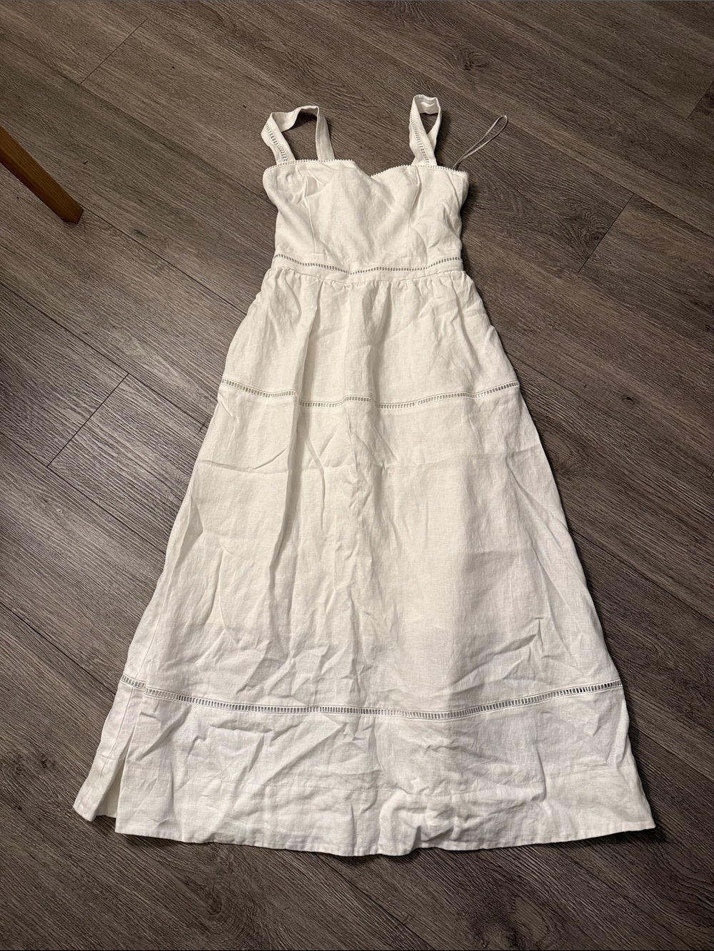LIKE NEW REFORMATION Petites Everett Linen Dress, White, size 4P - Picture 4 of 8